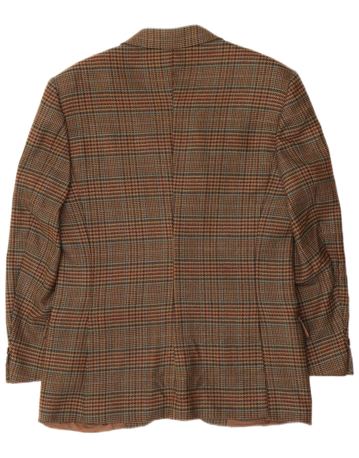 BURBERRYS Chaqueta tipo blazer de 2 botones para hombre IT 48 Lana de pata de gallo marrón medio