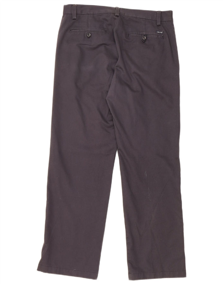 IZOD Pantalón chino slim fit para hombre W30 L30 Algodón azul marino