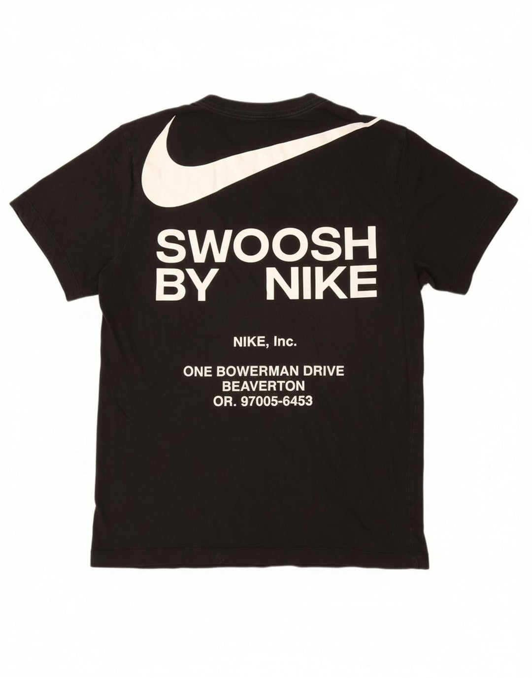 Nike Camiseta gráfica para hombre Top mediano de algodón negro