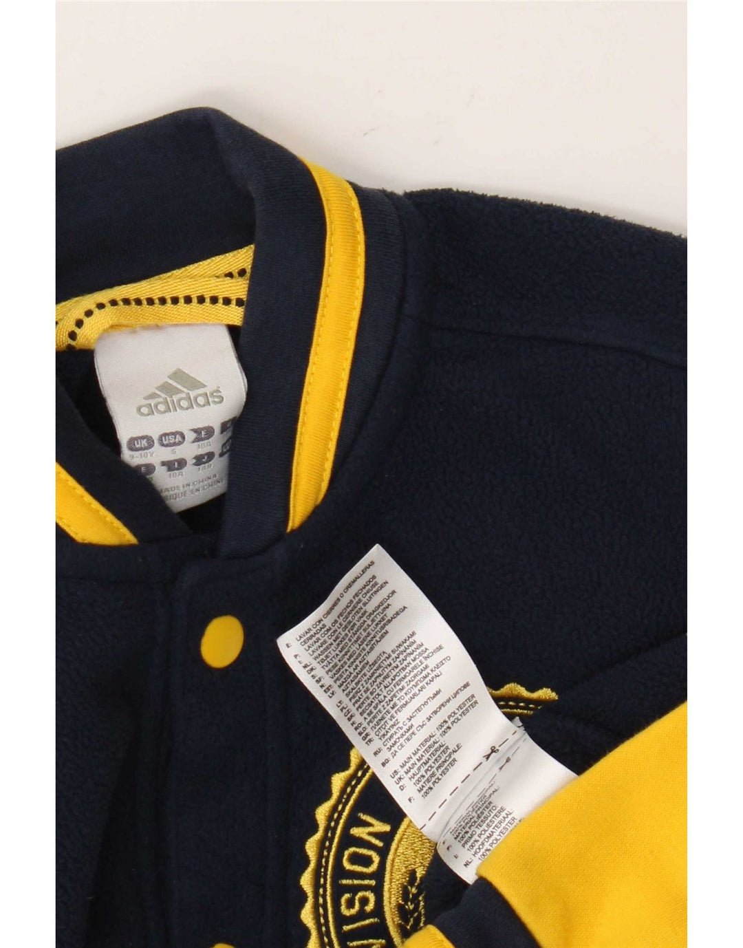 Adidas Chaqueta polar gráfica para niños 9-10 años Azul marino Colorblock