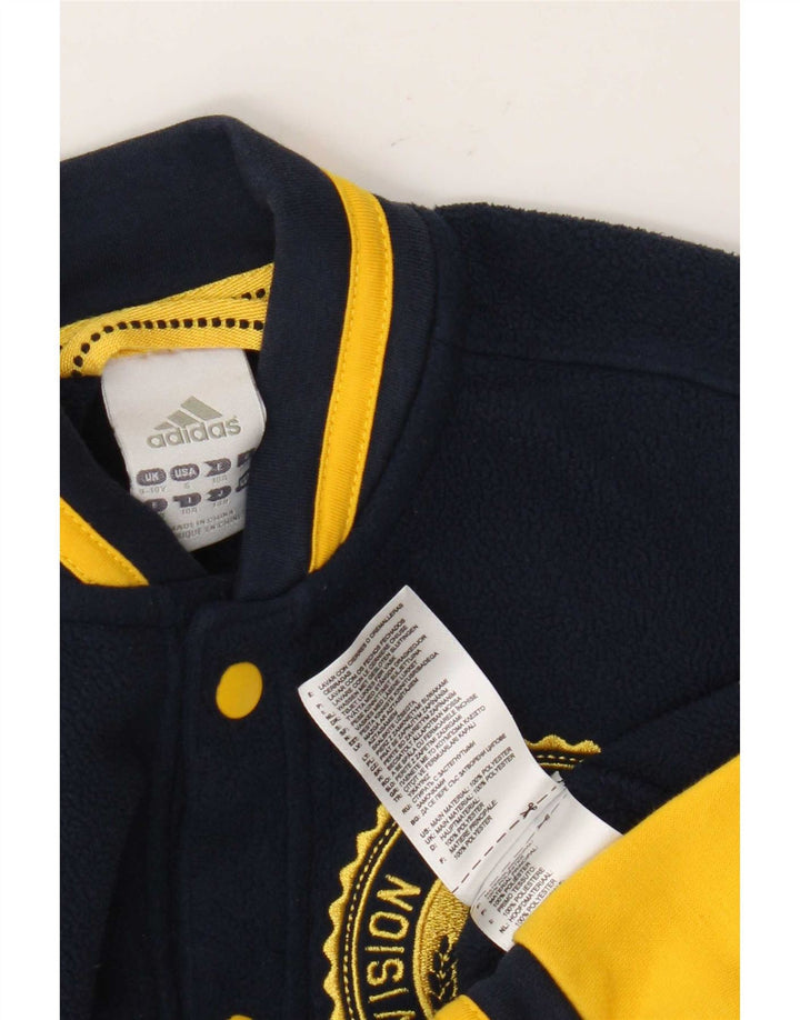 Adidas Chaqueta polar gráfica para niños 9-10 años Azul marino Colorblock