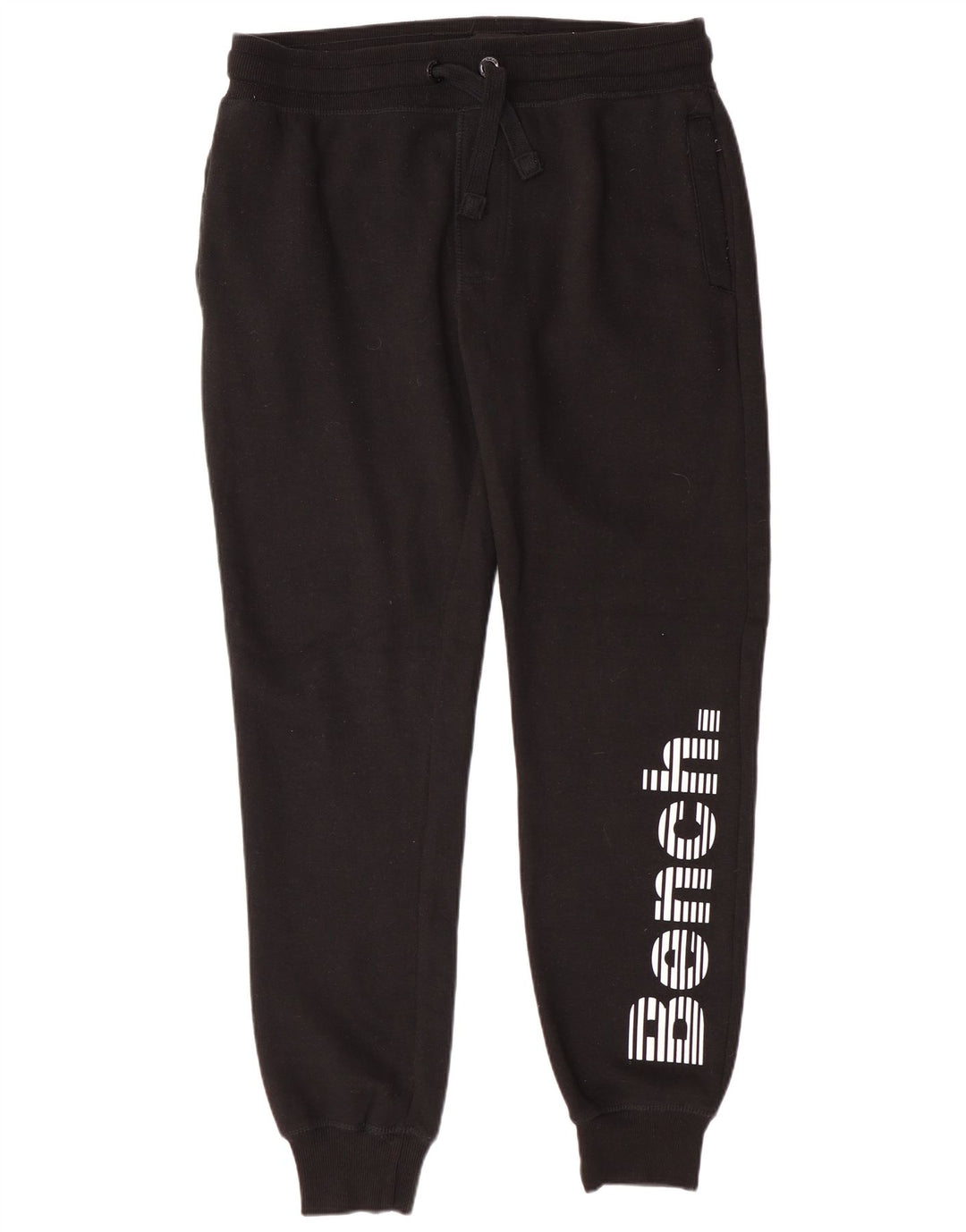 BENCH Pantalones de chándal con estampado gráfico para hombre Joggers Large Black Cotton