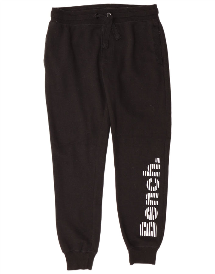 BENCH Pantalones de chándal con estampado gráfico para hombre Joggers Large Black Cotton