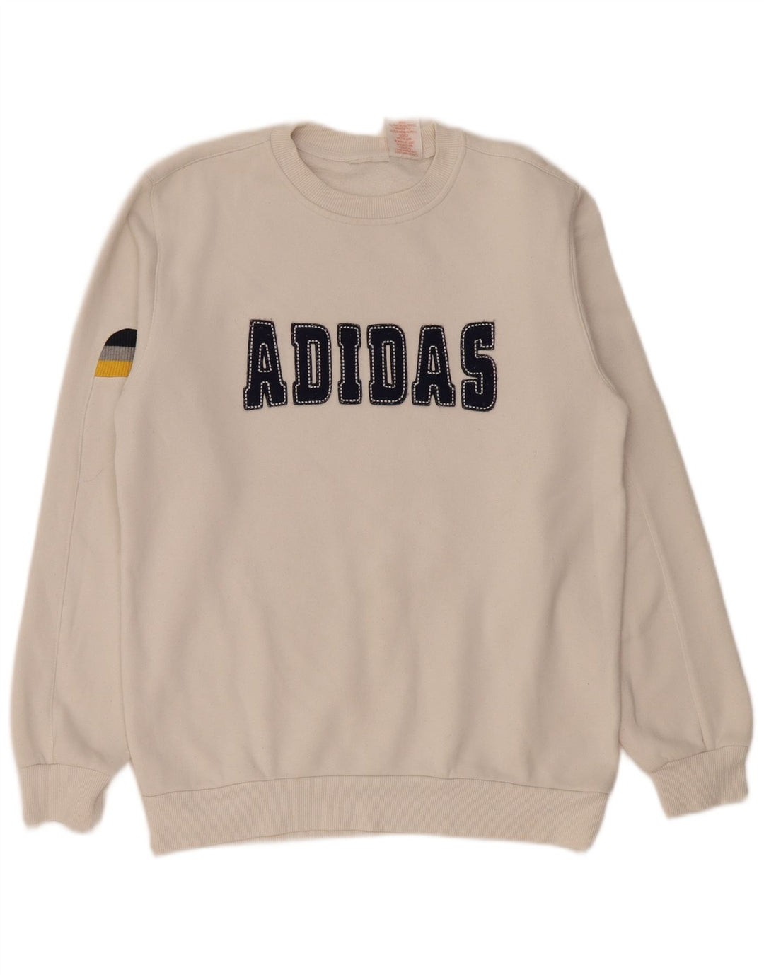 Adidas - Sudadera gráfica para mujer, talla 14, algodón blanco mediano