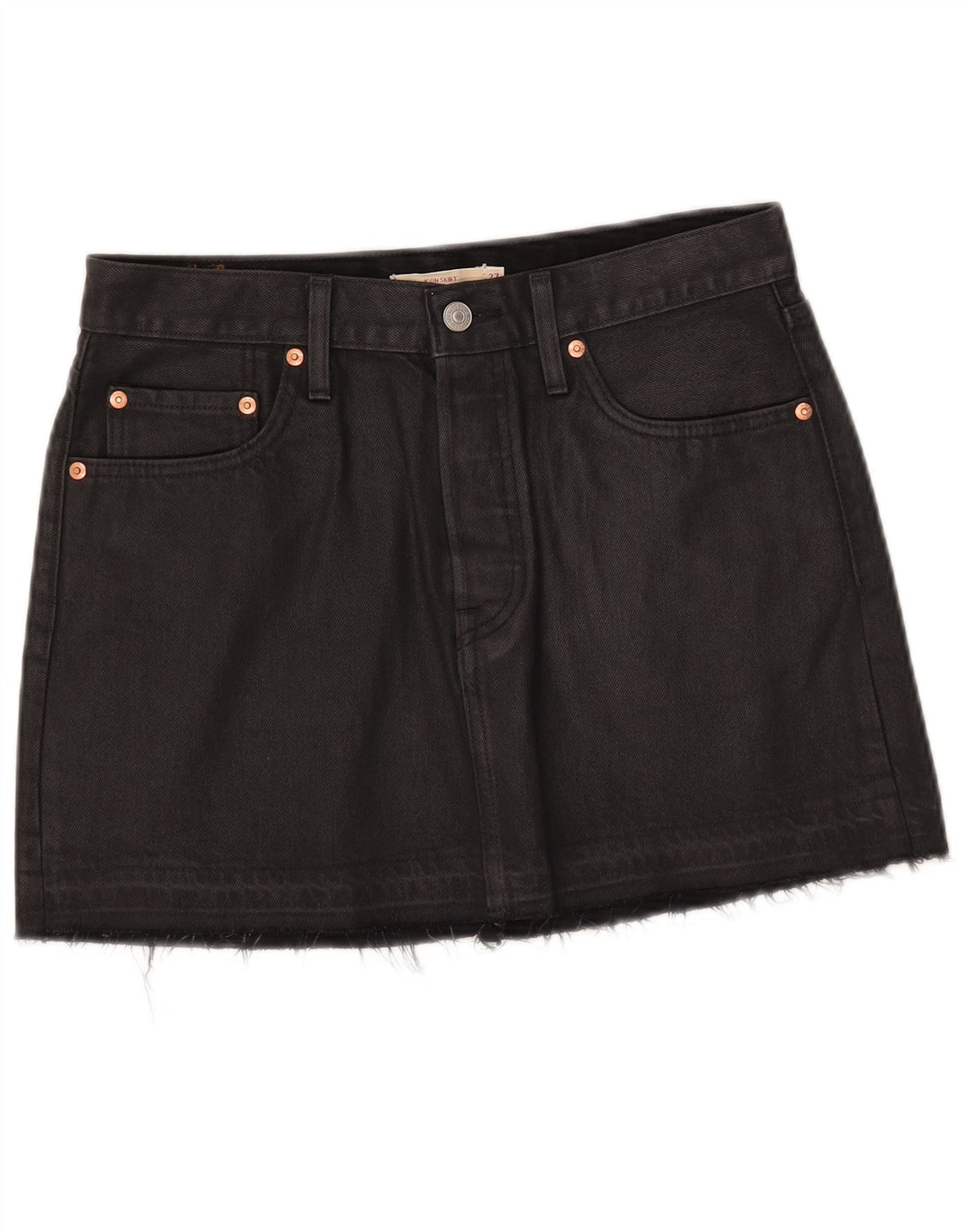 Minifalda vaquera Levi's para mujer W27 Small Black Cotton