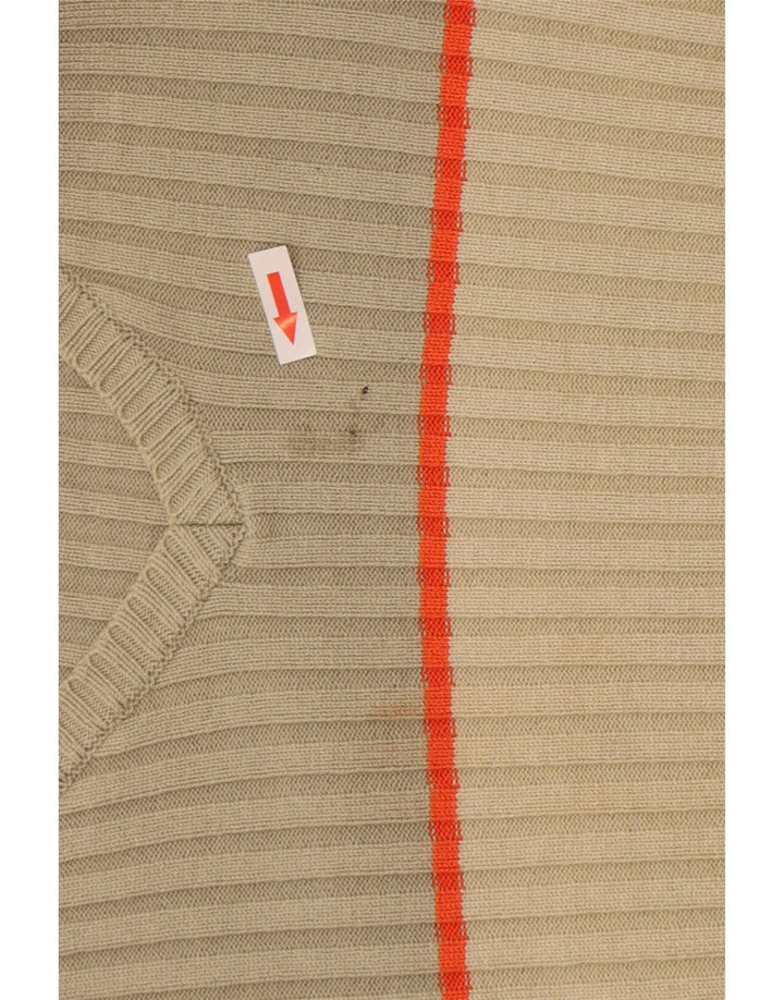 Zara Hombre Jersey Con Cuello De Pico Algodón Color Block Beige Medio