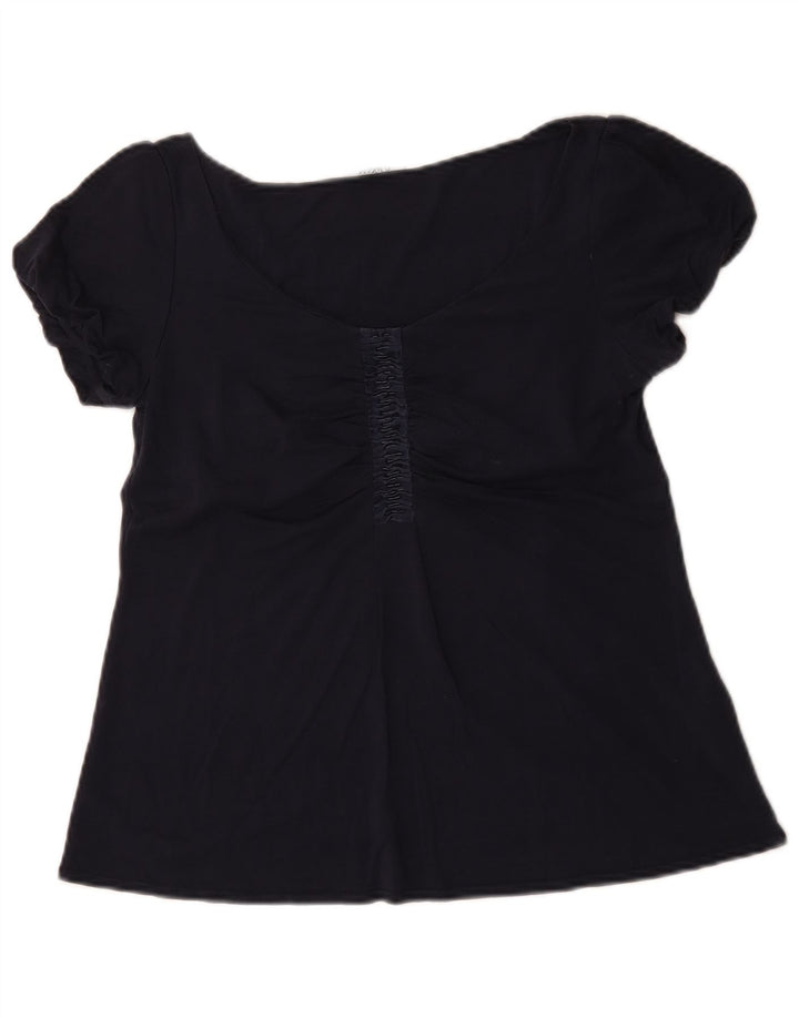 Max & Co. Blusa para mujer Top UK 12 Medium Azul marino