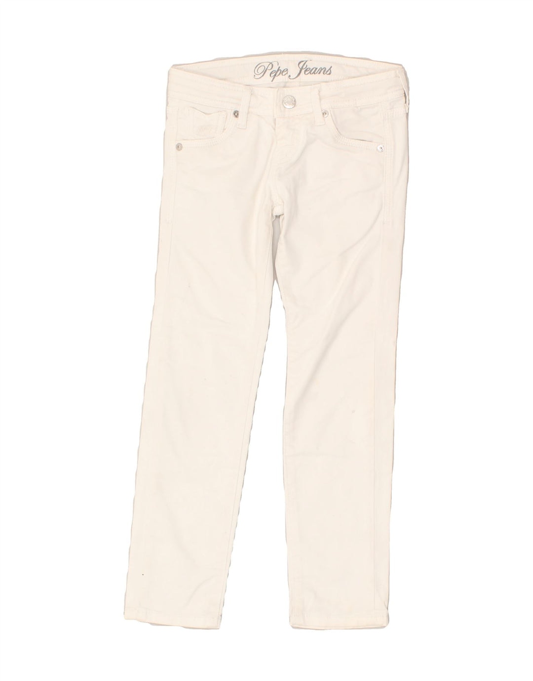 PEPE JEANS Girls Slim Jeans 5-6 Years W22 L21  White Cotton | Vintage PEPE Jeans | Thrift | Second-Hand PEPE Jeans | Used Clothing | Messina Hembry 