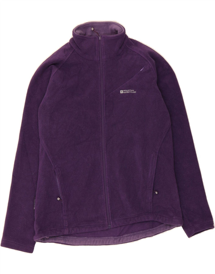 MOUNTAIN WAREHOUSE Womens Fleece Jacket UK 14 Large  Purple Polyester Vintage Mountain Warehouse and Second-Hand Mountain Warehouse from Messina Hembry 