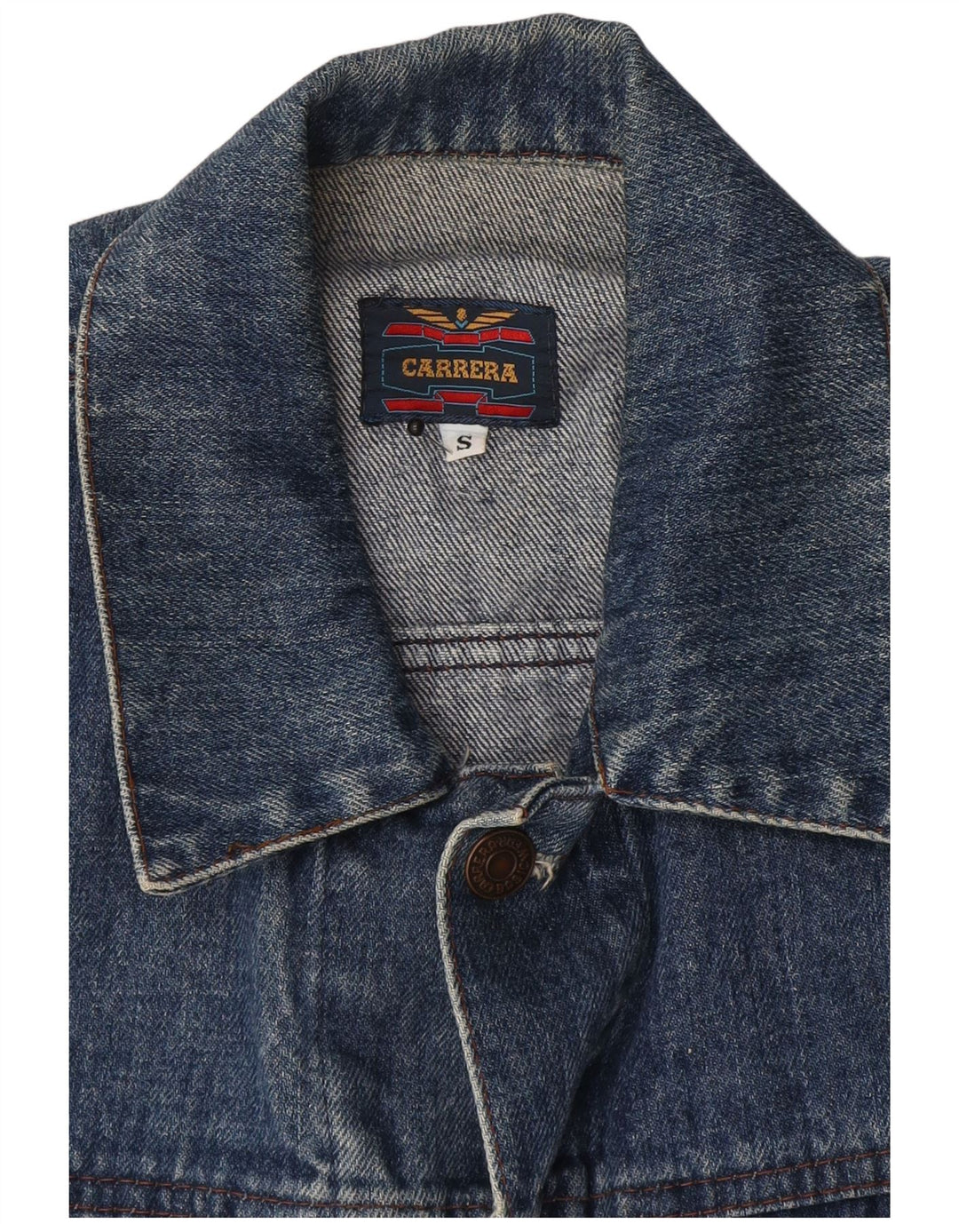 Carrera Mens Denim Gilet UK 36 Pequeño Azul