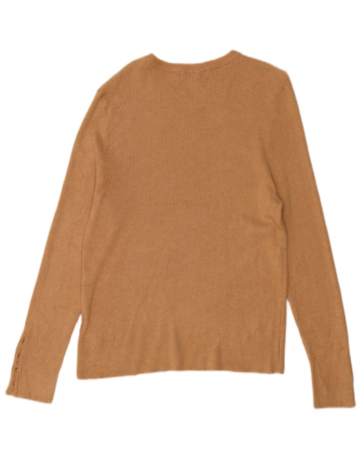 MARKS & SPENCER Jersey con cuello barco para mujer UK 40 XL Viscosa beige