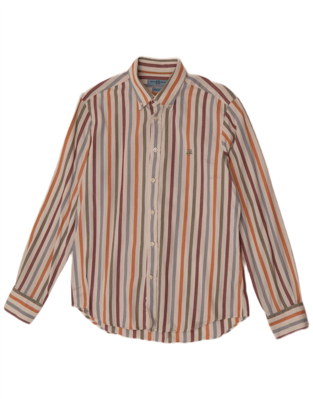 Harmont & Blaine Camisa Regular Fit De Algodón A Rayas Multicolor Grande Para Hombre