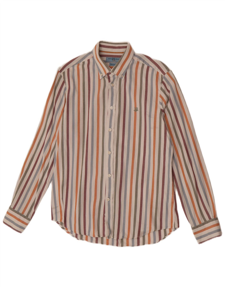 Harmont & Blaine Camisa Regular Fit De Algodón A Rayas Multicolor Grande Para Hombre