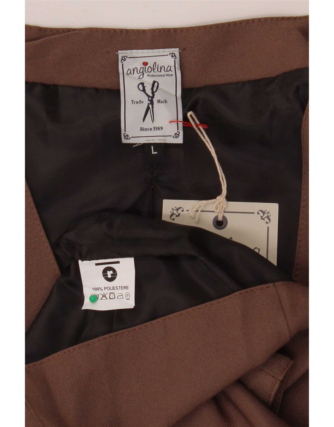 Chaleco vintage para hombre Poliéster marrón grande
