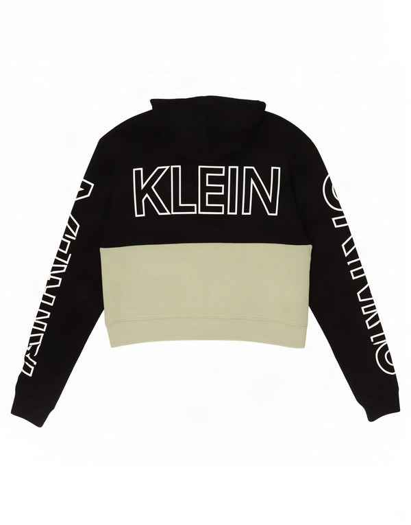 Calvin Klein Jeans - Sudadera con capucha para mujer, talla grande, color negro