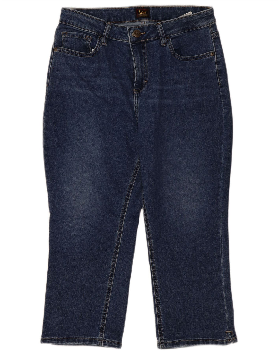 LEE Capri Jeans para Mujer US 10 Grande W30 L21 Algodón Azul