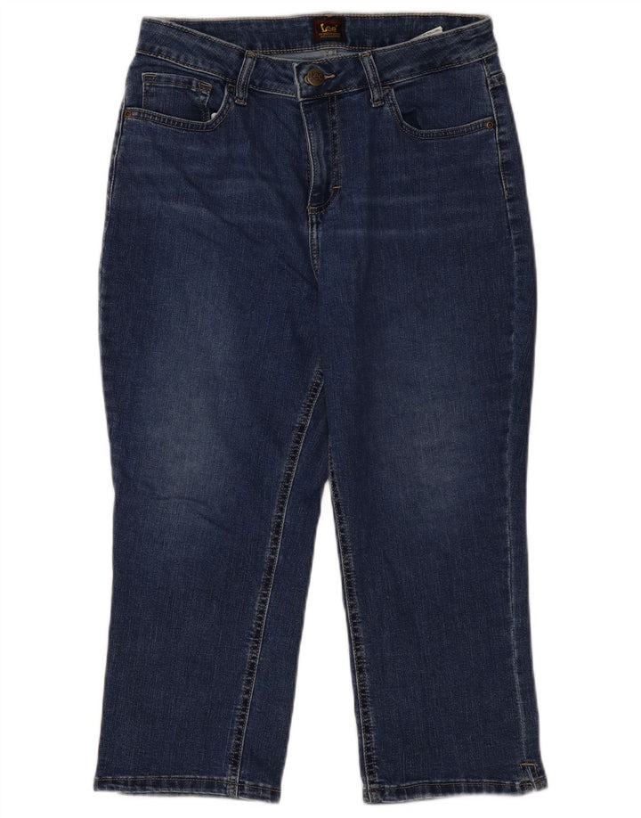 LEE Capri Jeans para Mujer US 10 Grande W30 L21 Algodón Azul