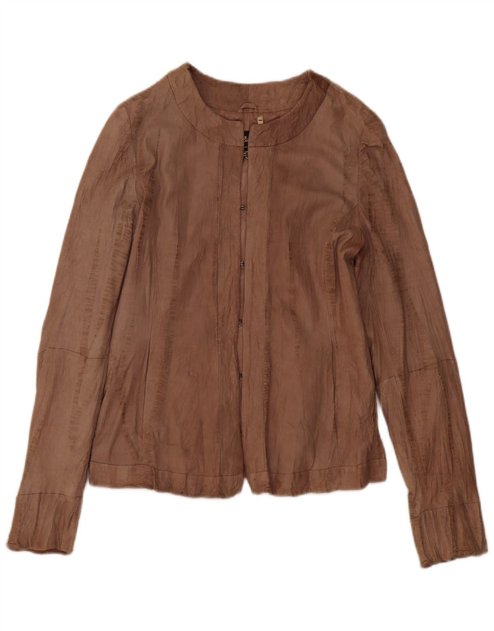 Liu Jo Chaqueta de cuero para mujer IT 46 Cuero marrón grande