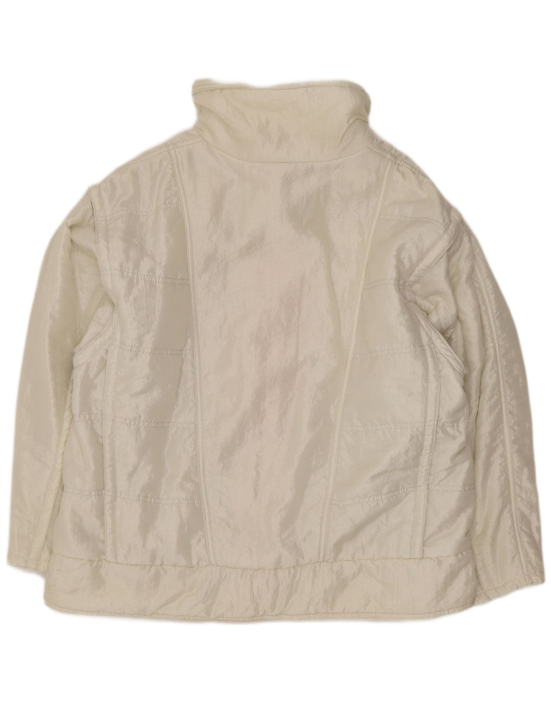 Chaqueta acolchada holgada para mujer Ellesse IT 48 XL Nylon blanco Retro