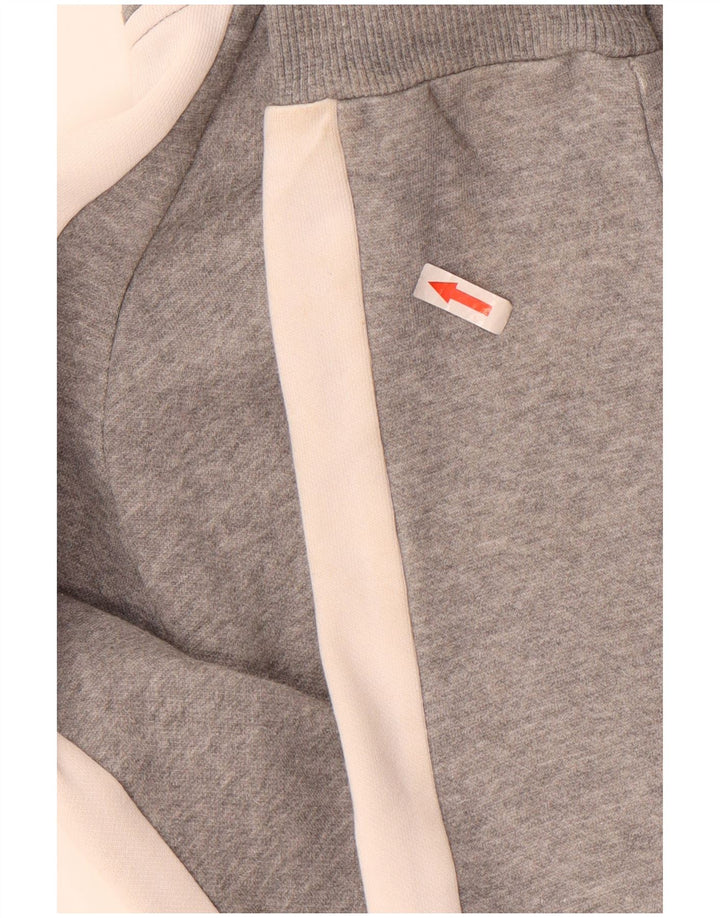 Puma Chaqueta de chándal para hombre, talla pequeña, algodón gris con bloques de color