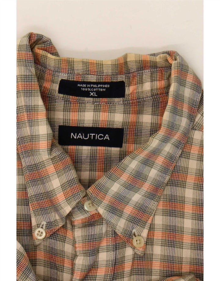 Camisa Nautica Hombre XL Algodón Cuadros Multicolor
