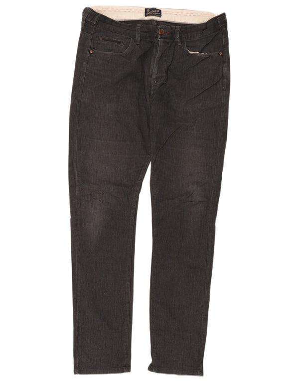 Zara Mens Slim Jeans EU 44 Grande W34 L33 Algodón Negro