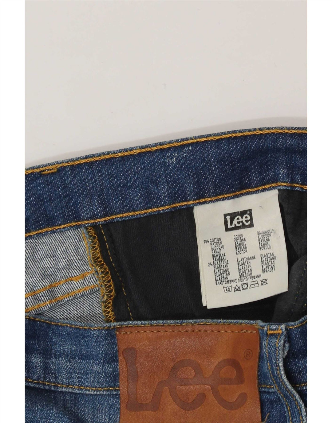Vaqueros Lee Daren Straight para Hombre W32 L31 Algodón Azul