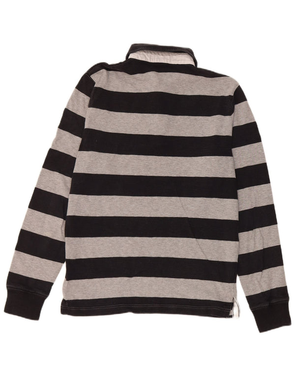 Gant Polo De Rugby De Manga Larga De Algodón A Rayas Negro Mediano Hombre