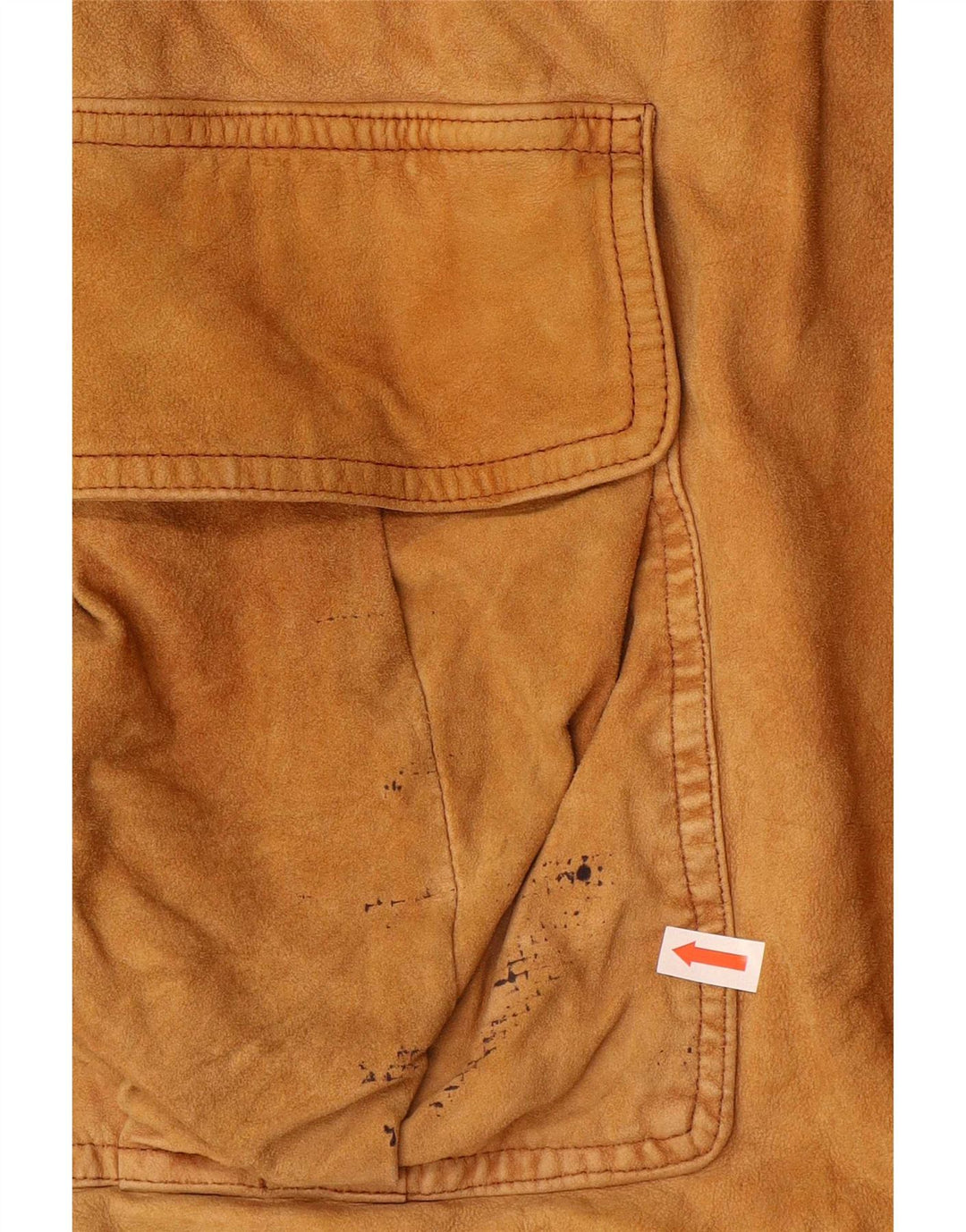 Diana Chaqueta utilitaria de ante para hombre IT 52 XL Cuero beige