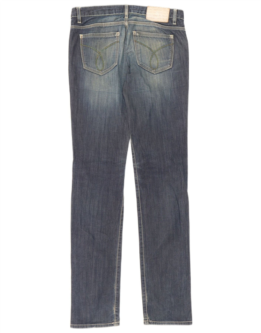 Vaqueros ajustados para mujer Calvin Klein W26 L33 Algodón azul
