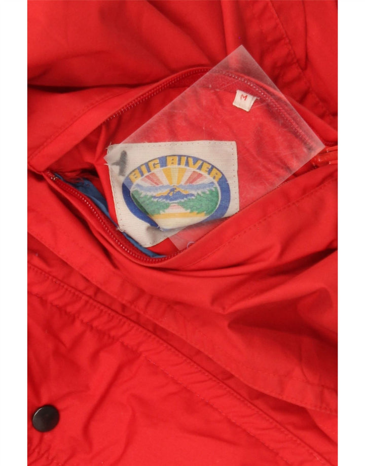 VINTAGE Chaqueta acolchada reversible de ajuste holgado para hombre Reino Unido 38 Rojo medio