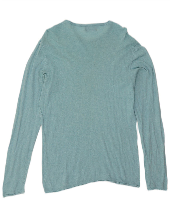 Zara Hombre Jersey De Cuello Redondo Jersey Grande Azul