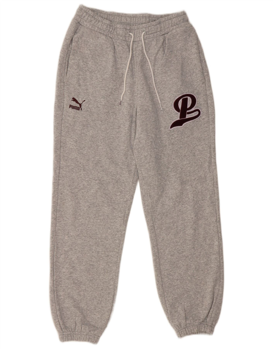 PUMA Mens Graphic Tracksuit Trousers Joggers Small  Grey