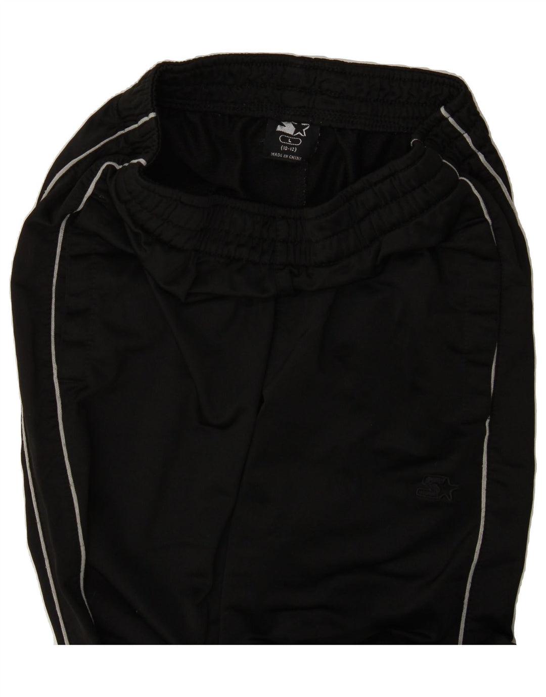 STARTER Boys Tracksuit Trousers 10-11 Years Large Black Polyester Vintage Starter and Second-Hand Starter from Messina Hembry 