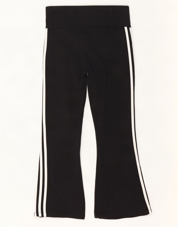 Adidas Pantalones de chándal acampanados para mujer Reino Unido 12/14 Mediano Negro Algodón