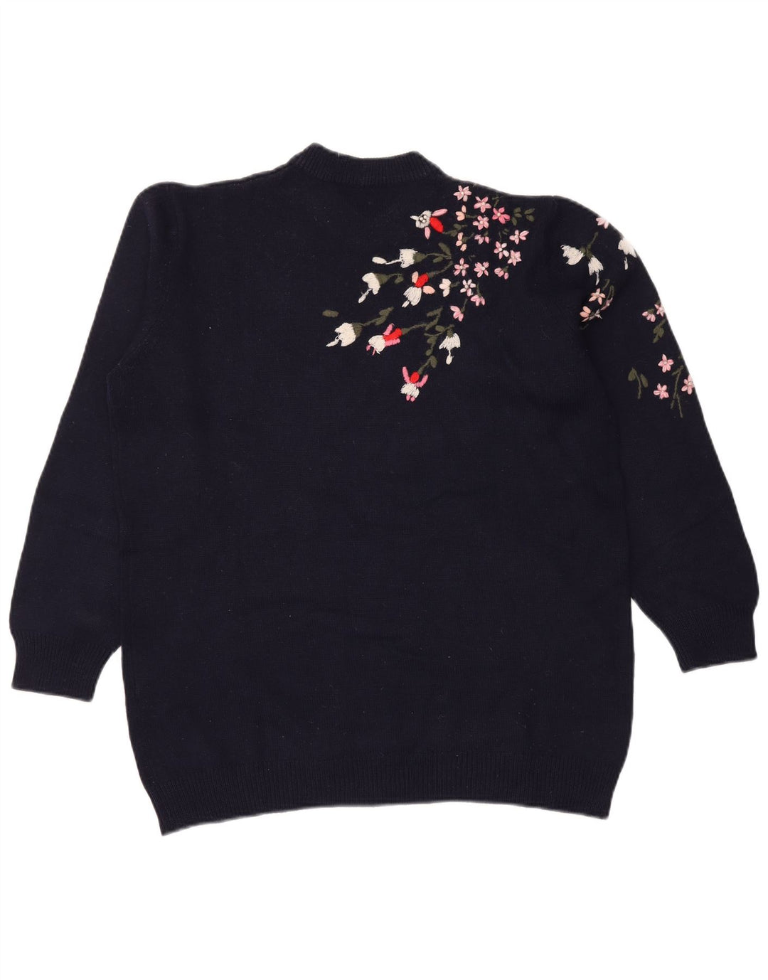 ALTA MODA Suéter tipo jersey con cuello redondo para mujer Reino Unido 16 Grande Azul marino Floral