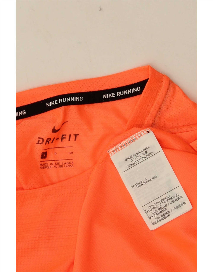 Camiseta Nike Dri Fit para hombre Top Small Naranja Poliéster