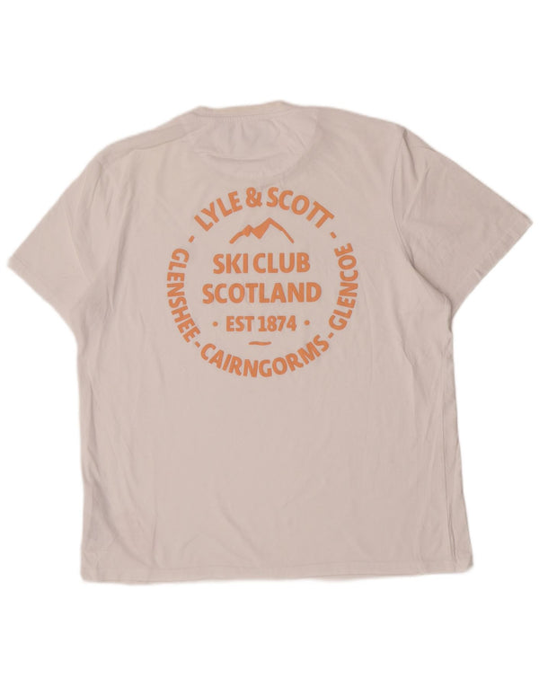 Lyle & Scott Camiseta gráfica para hombre Top 2XL Algodón blanco