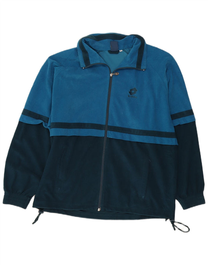 Lotto Hombre Chaqueta De Chándal De Terciopelo Grande Azul Colorblock