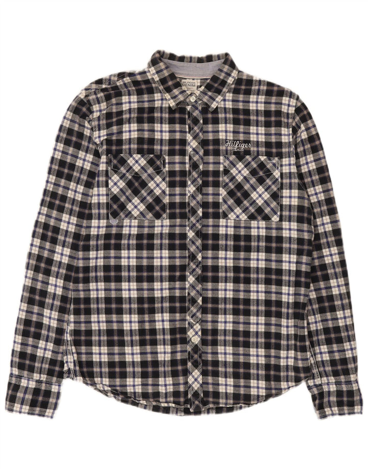 Tommy Hilfiger Camisa De Franela De Algodón A Cuadros Azul Grande | Hombre