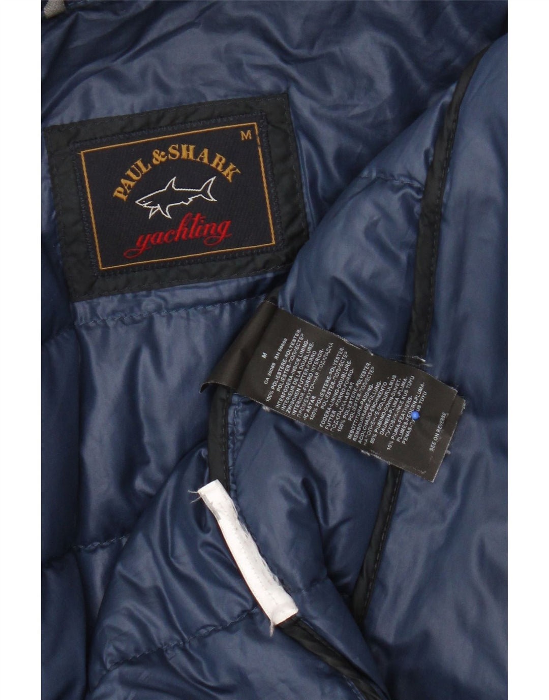 Paul & Shark Chaqueta acolchada para hombre UK 38 Mediana Azul marino Poliéster