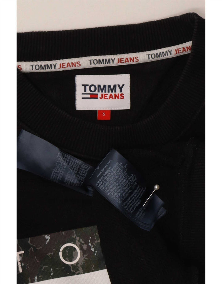 Tommy Hilfiger Hombre Sudadera Gráfica Jumper Small Black Colorblock