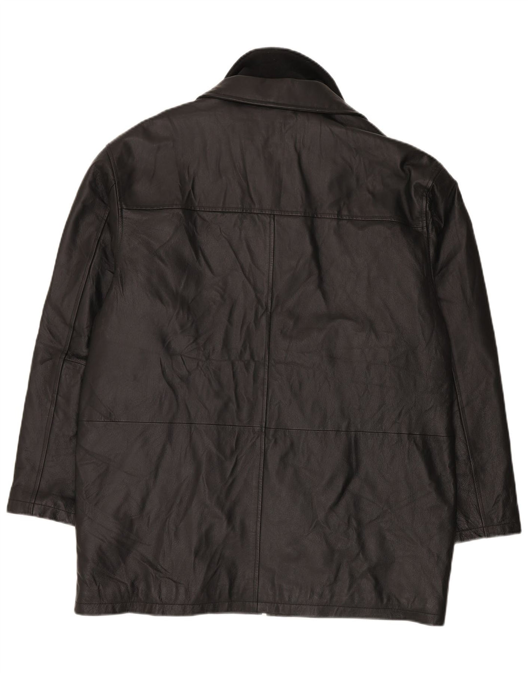 Henry Morell Chaqueta de cuero para hombre IT 54 2XL Cuero negro