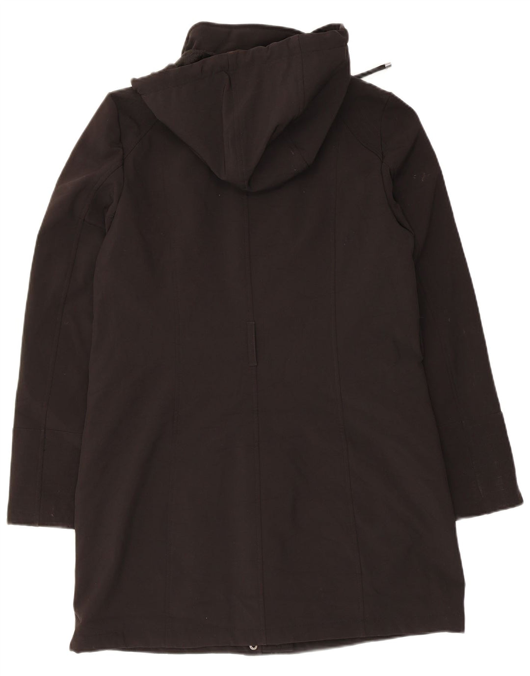 Dkny Parka con capucha para mujer UK 12 Mediana Poliéster negro