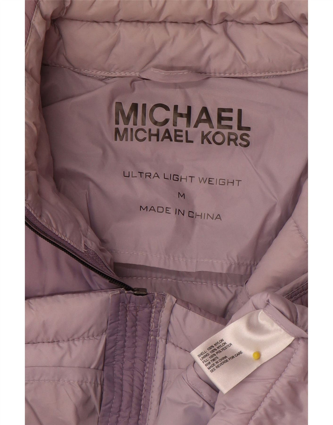 Michael Kors Chaqueta acolchada para mujer UK 44 Mediana Púrpura Nylon
