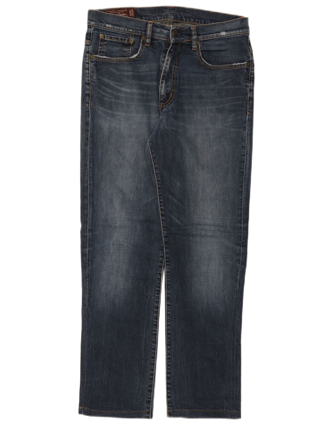 MARLBORO CLASSICS Vaqueros rectos para hombre W33 L29 Algodón azul marino