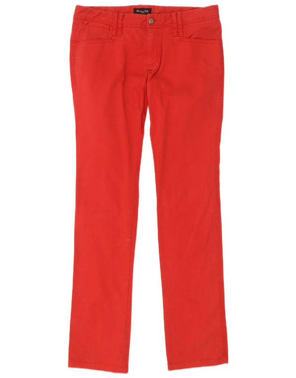 Massimo Dutti Pantalones Casuales Slim Mujer EU 40 Medium W30 L34 Rojo