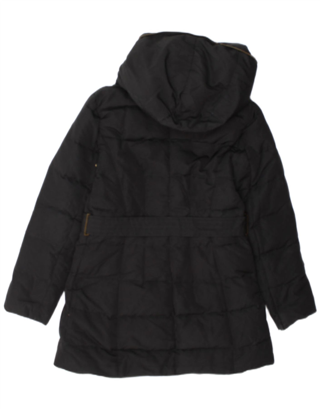 Zara Mujer Abrigo Acolchado Con Capucha Reino Unido 44 Grande Negro