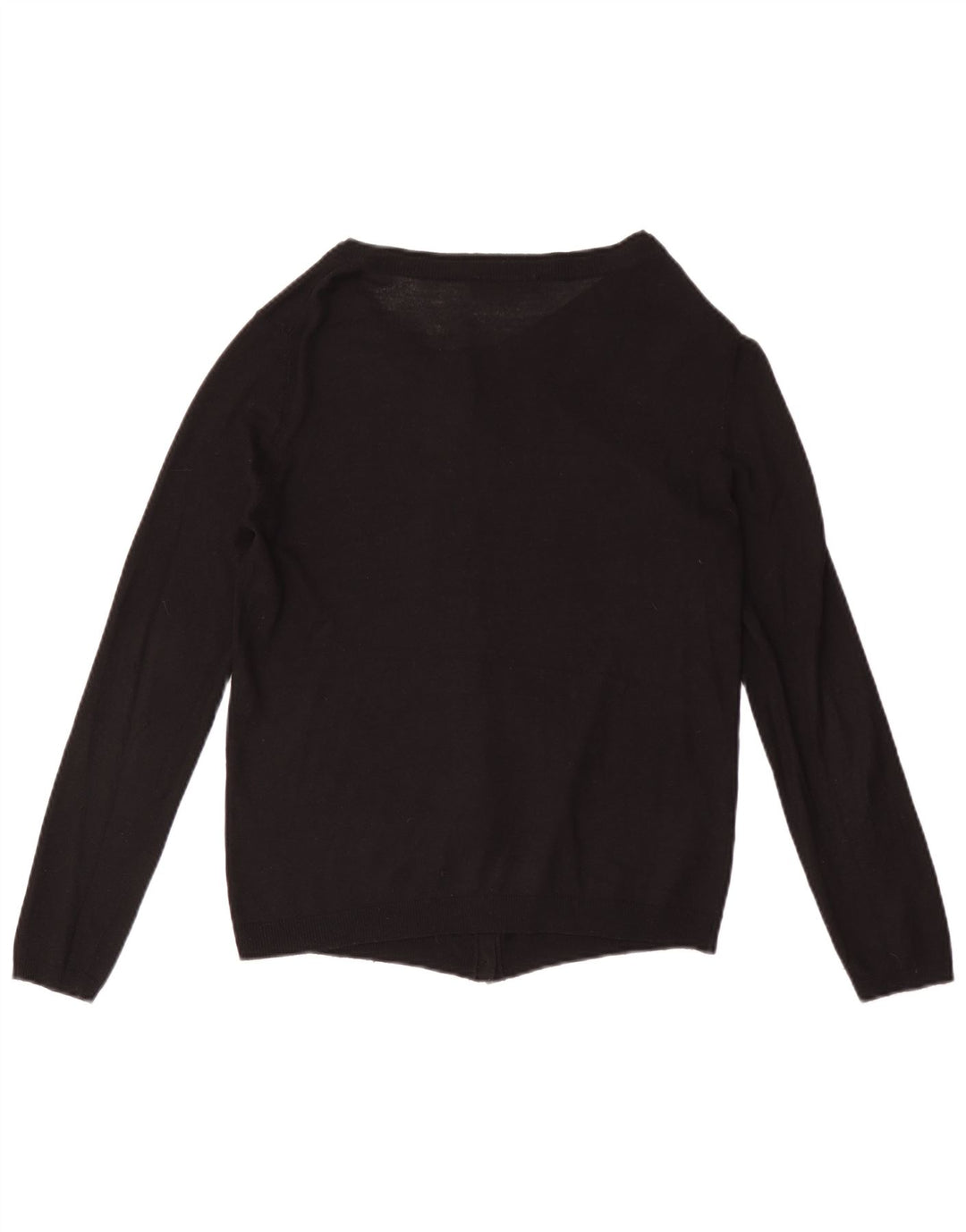 Zara Mujer Cárdigan Suéter UK 12 Mediano Negro