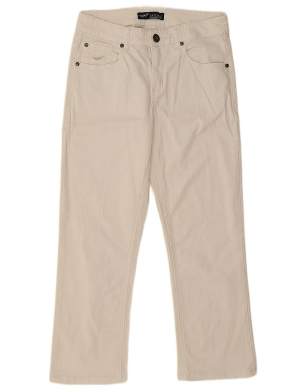 Vaqueros recortados para mujer Arizona UK 12 Medium W28 L24 Algodón blanco